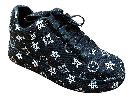 Guja 25y451-4 Kadın Taşlı Sneaker Ayakkabı Siyah