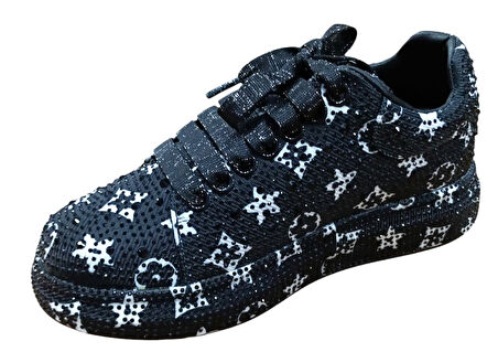 Guja 25y451-4 Kadın Taşlı Sneaker Ayakkabı Siyah