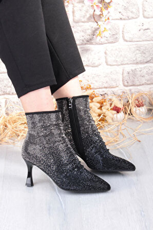 Guja 25K136 Rahat Taş Baskılı 7 Cm Yükseklik Topuklu Kadın Bot