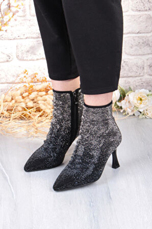 Guja 25K136 Rahat Taş Baskılı 7 Cm Yükseklik Topuklu Kadın Bot