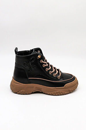 Guja İthal Seri Kadın Sneaker Bot GJ310 - Kömür - 36