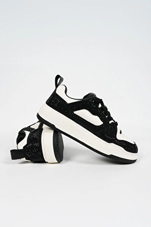 GUJA 25K359-4 GUJA KADIN TAŞLI GÜNLÜK SPOR AYAKKABI SİYAH