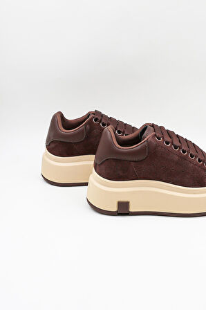 Guja Kadın Kalın Taban Süet Deri Günlük Spor Ayakkabı  GJ361 - Kahve - 36