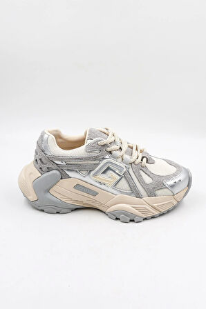 Guja İthal Seri Kadın Sneaker Spor Ayakkabı GJ366 - Gri - 36