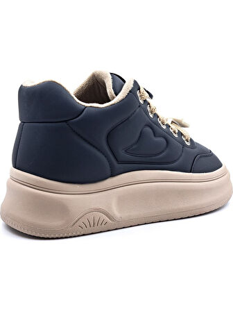 Guja 25k421 Kadın Emoji Süs Detaylı Kalın Taban Sneaker Ayakkabı Siyah