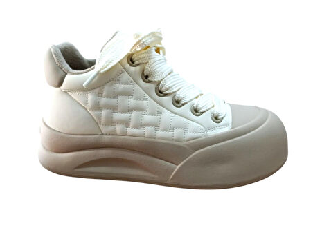 Guja 26k426-1 Kadın Kalın Taban Sneaker Ayakkabı Bej
