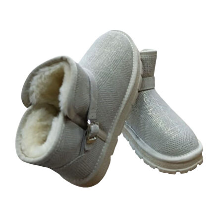 Guja 25k432 Kadın Simli Toka Detaylı Slim - On Peluşlu Bot Bej