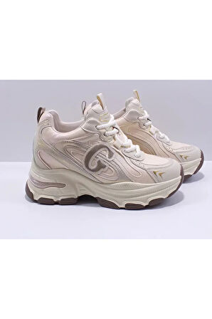 GUJA 25K450 KADIN GİZLİ TOPUK GÜNLÜK SPOR AYAKKABI BEJ