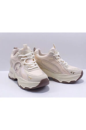 GUJA 25K450 KADIN GİZLİ TOPUK GÜNLÜK SPOR AYAKKABI BEJ