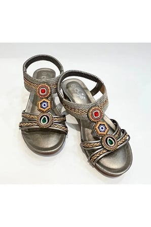 Guja 26y241-1 Gri Kadın Yazlık Sandalet