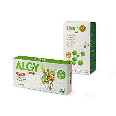 Algy Omega 3 (Yüksek DHA) & Liporin PS Plus