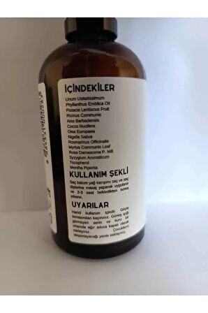 Banyo Öncesi Saç Bakım Yağ Karışımı Gül Kokulu 100 ml 100% Naturel