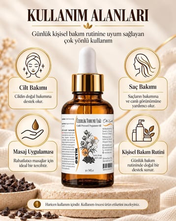 SOĞUK SIKIM ÜZERLİK TOHUMU YAĞI LEKE KARŞITI ARINDIRICI NEGATİF ENERJİ TEMİZLEYİCİ 30 ML