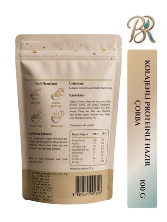 Biorenza KOLAJENLİ PROTEİNLİ SÜTLÜ MANTARLI HAZIR ÇORBA – TOZ ÇORBA KARIŞIMI 100 G