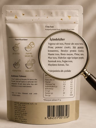 Biorenza KOLAJENLİ PROTEİNLİ SÜTLÜ MANTARLI HAZIR ÇORBA – TOZ ÇORBA KARIŞIMI 100 G