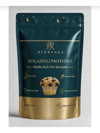 Kolajenli ve Proteinli Kakaolu Muffin Kek | Yulaf Unlu, Hurma Tozlu, Ham Kakaolu Pratik Toz Karışımı 100 G