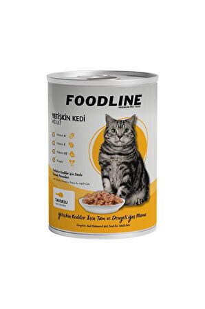 Foodline Tavuklu Yetişkin Kedi Konservesi 400 Gr x 6 Adet