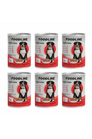 Foodline Kuzu Etli Yetişkin Köpek Konservesi 400 Gr x 6 Adet