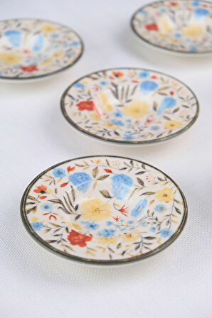 Tabak Evi Porselen Fiori Çay Tabağı Seti 12cm 6 Parça BNS6CTPRS1217