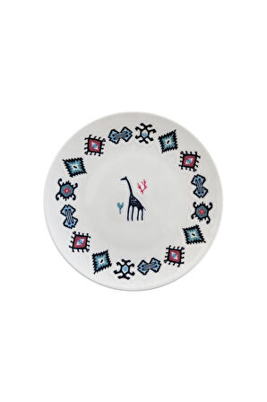 Porser Porselen Hitit Pasta Tabağı Takımı 21cm 6 Parça TVL6PSTPRS1234