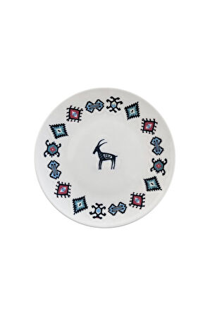 Porser Porselen Hitit Pasta Tabağı Takımı 21cm 6 Parça TVL6PSTPRS1234