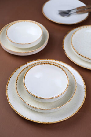 Porser Porselen Sofia Vena Tarçın Yemek Takımı 6 Kişilik 24 Parça S302451103