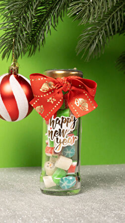 CandyZoo Kavanoz Şeker Fiyonklu Yılbaşı 70g 1 Adet