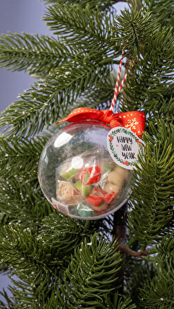 CandyZoo Küre Ağaç Süsü Şeker Yılbaşı 50g 1 Adet