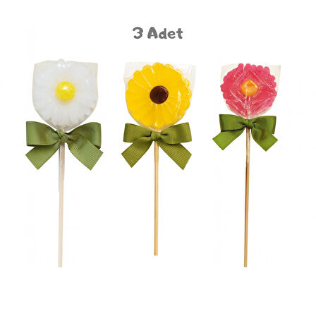 CandyZoo Çiçek İzomalt Lolipop 3 Adet