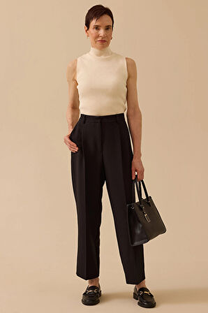 Seçil Kadın Taş Detaylı Triko Kolsuz Bluz 0027 Ekru