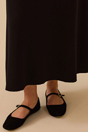 Seçil Kadın Düz Kesim Triko Etek 1013 Siyah