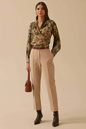 Kadın Nova Klasik Kesim Pantolon - Bej | 40