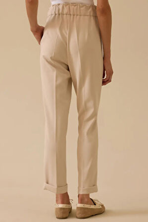 Kadın Lena Havuç Kesim Pantolon - Bej | 44