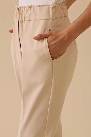 Kadın Lena Havuç Kesim Pantolon - Bej | 44