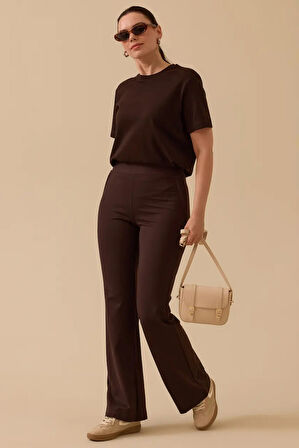 Kadın Dora İspanyol Tayt Pantolon - Kahverengi | 42