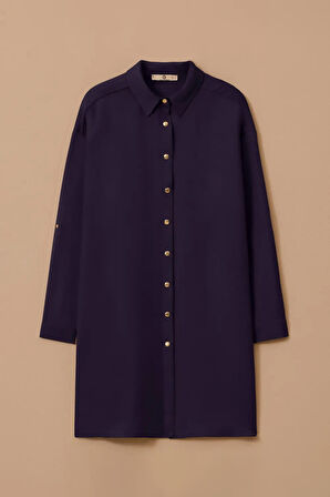 Kadın Uzun Kollu Basic Tunik - Lacivert | 40