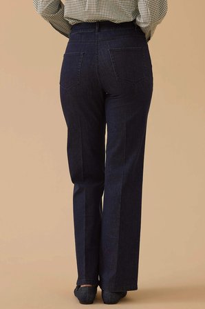 Seçil Kadın Yüksek Bel Boru Paça Denim Pantolon 0001 Lacivert