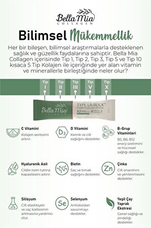 Hidrolize Kollajen, Vitaminler Vitaminler ve Mineraller İçeren Takviye Edici Gıda