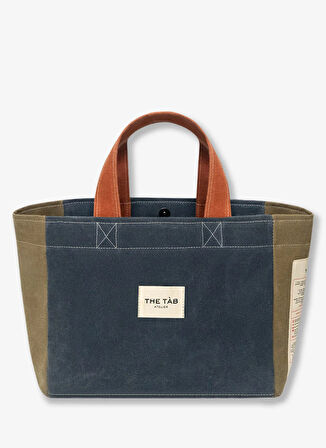 The Tab Atelier Kanvas Çok Renkli Kadın Omuz Çantası 12HOURS TRIPLE DENIMBLUE+ULTRAMARIN