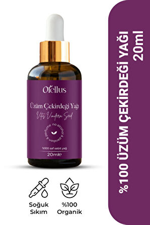 Üzüm Çekirdeği Yağı %100 Soğuk Press ve Doğal 20 ml