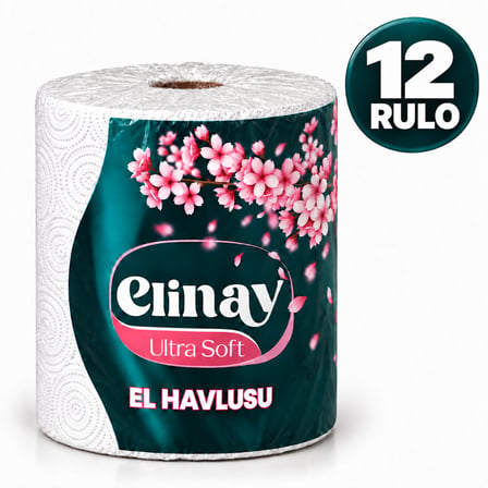 Elinay Ultra Soft XL Dev Rulo Mutfak Kağıt Havlusu 12 Rulo (2 Paket × 6 Rulo)