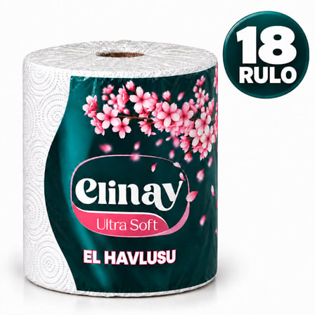 Elinay Ultra Soft XL Dev Rulo Mutfak Kağıt Havlusu 18 Rulo (3 Paket × 6 Rulo)