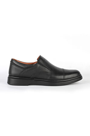Deriholl Erkek Siyah Deri Casual Comfort Ayakkabı