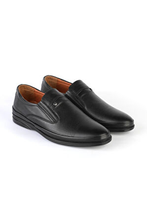 Deriholl Erkek Siyah Deri Casual Comfort Ayakkabı