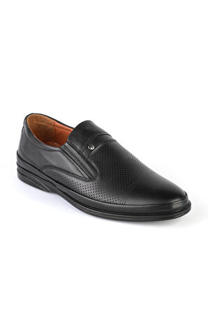 Deriholl Erkek Siyah Deri Casual Comfort Ayakkabı