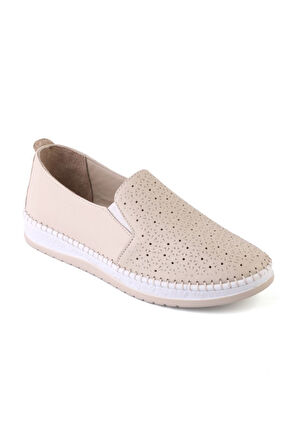 Deriholl Kadın Hakiki Deri Saraçlı Babet