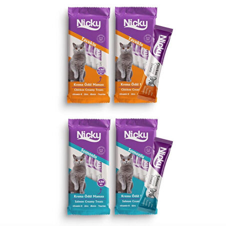 Nicky Kedi Krema Ödül Maması 4*4 adet