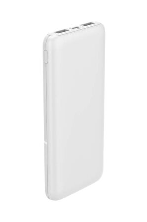 Logia P10 LED Ekranlı Slim 10000mAh Powerbank Taşınabilir Şarj Cihazı Beyaz