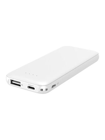 Logia Thin 5b Slim Ultra Ince 5000MAH Powerbank Taşınabilir Şarj Cijhazı - Beyaz