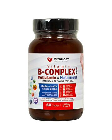 B-COMPLEX PLUS 60 TABLET 1300 MG